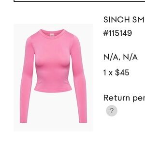 Aritzia smooth sinch willow longsleeve pink
